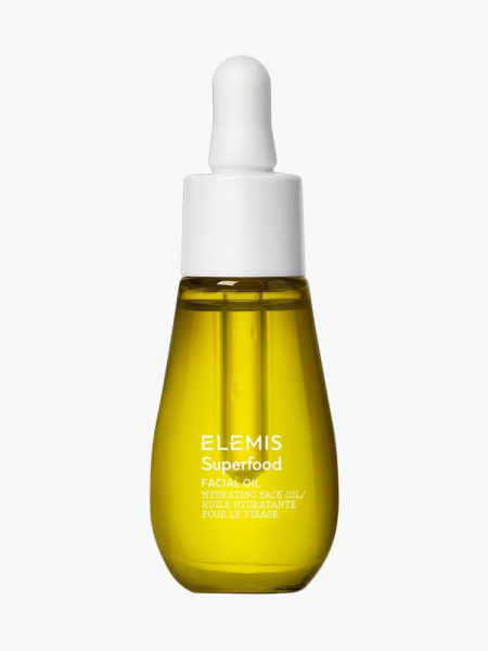 Elemis Superfood Face Oil in branded component on a light gray background